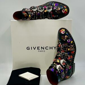 Givenchy Night Pansy Stud & Buckle Drop-Kickers WOMENS SZ 38.5